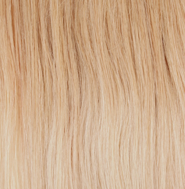 #20T60 Jordgubbsblond & Blond - Classic Dip Dye äkta löshår remy clip-on